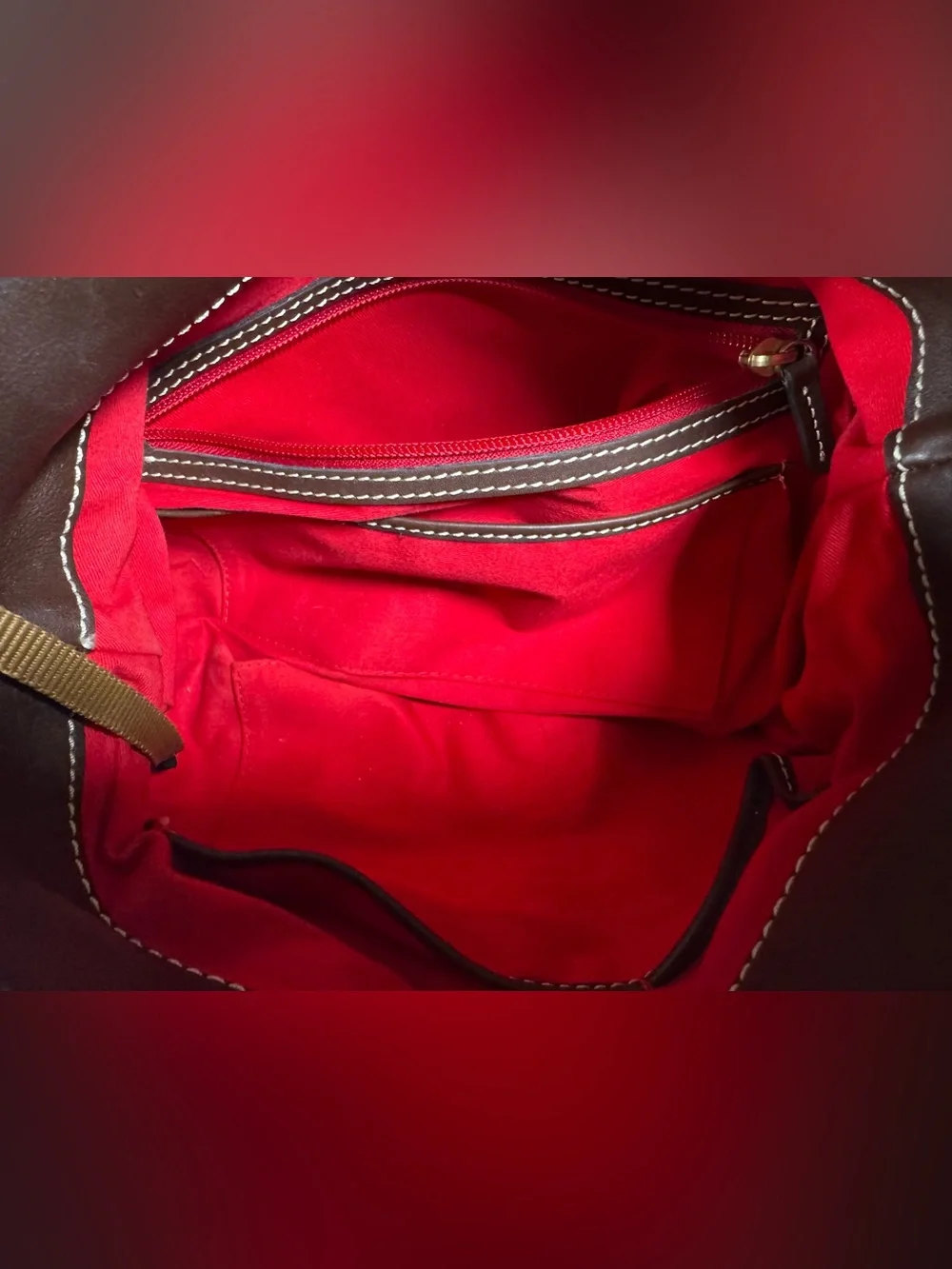 Dooney & Bourke Florentine Large Satchel Chestnut Leather